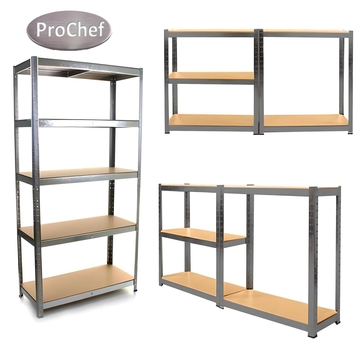 ESTANTE 70X30X150 CM. ACERO GALVANIZADO CAP 750 KG - 5