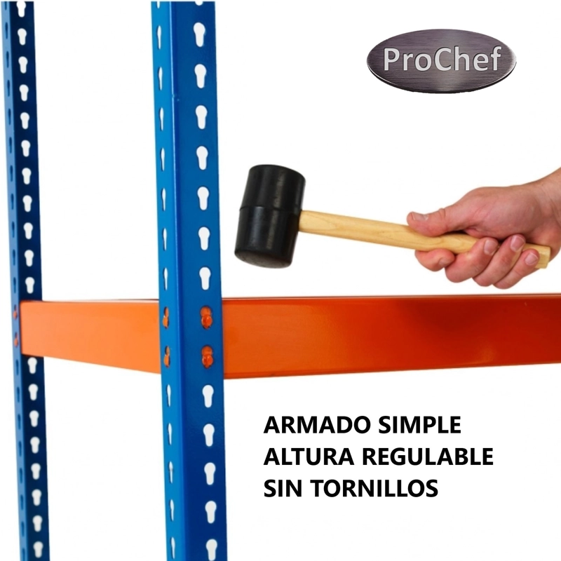 MESÓN PROCHEF BANCO TRABAJO TALLER 120X60 CM ACERO - 4