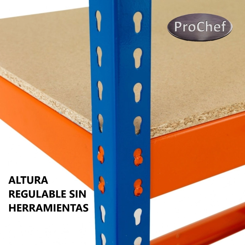 MESÓN PROCHEF BANCO TRABAJO TALLER 120X60 CM ACERO - 7