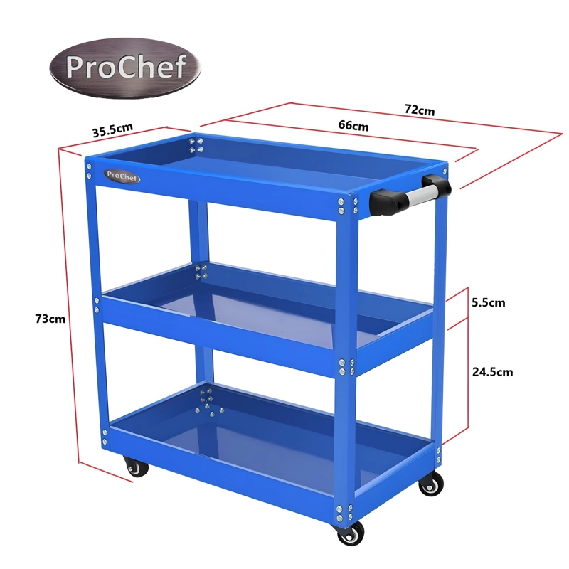 CARRO PROCHEF ACERO HERRAMIENTAS TALLER - 4