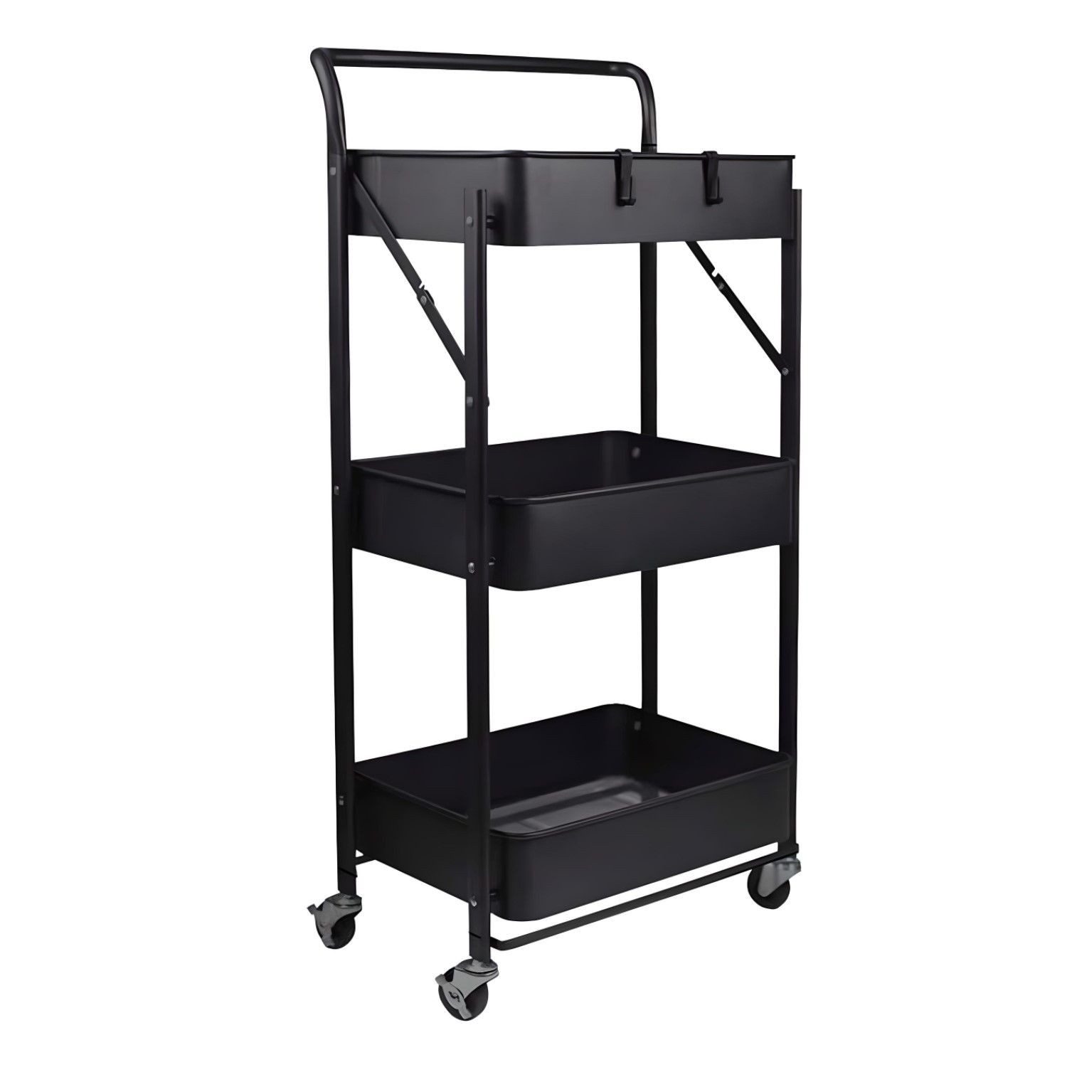 CARRO PROCHEF MULTIUSO PLEGABLE NEGRO 45 X 30 X 88 CM - 1