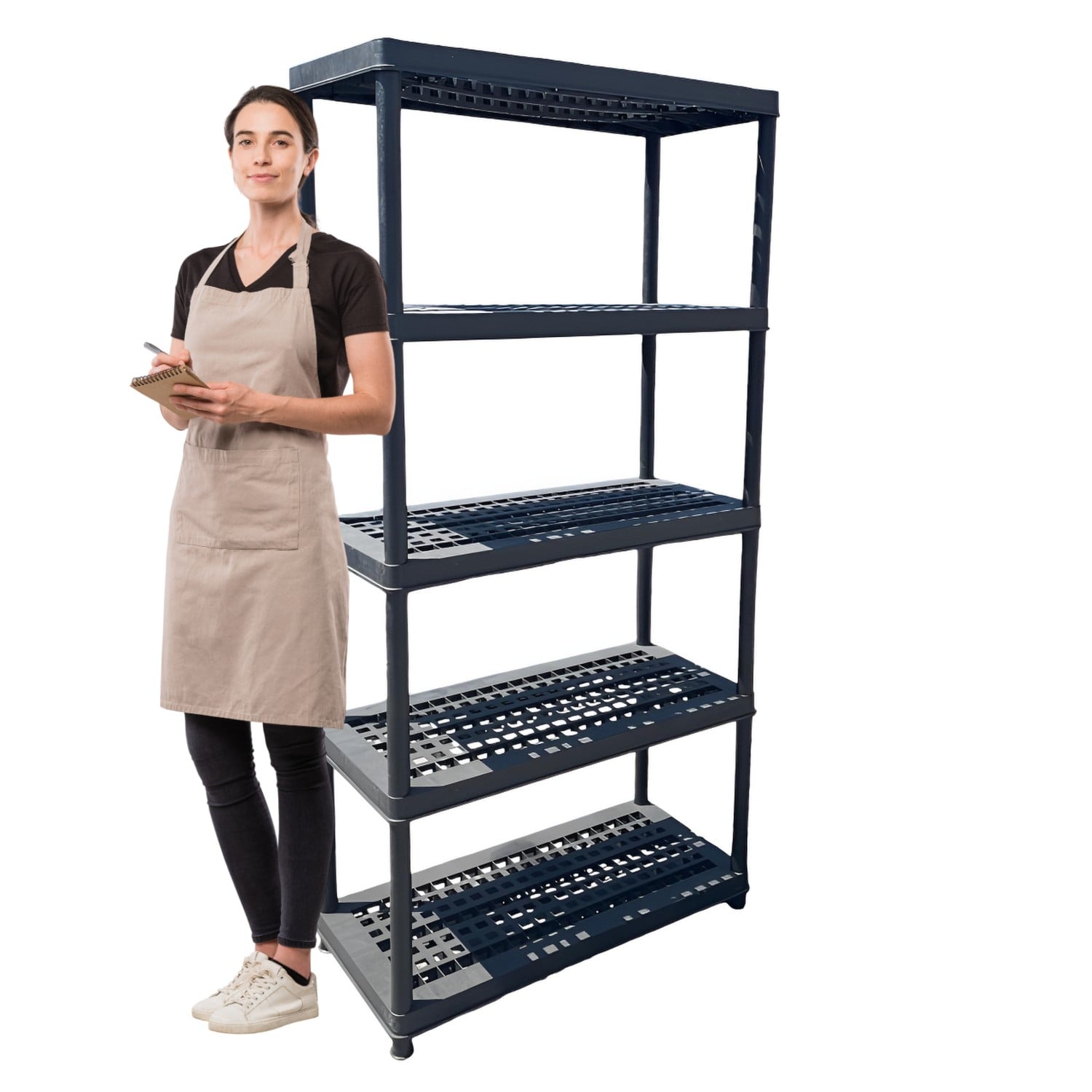 ESTANTE PLASTICO 91X45X183 CM. 5 BANDEJAS REMOVIBLES - 2