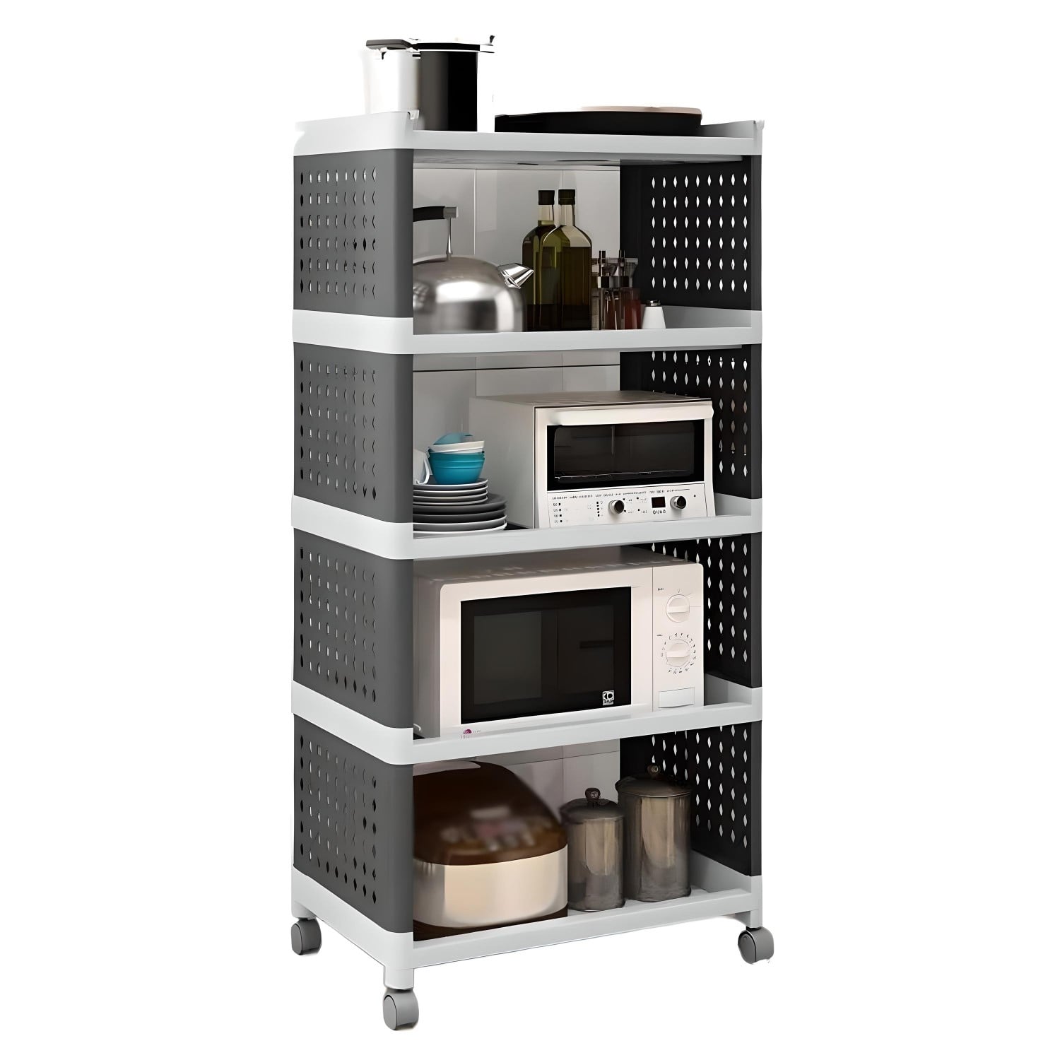 CARRO PROCHEF ESTANTE ORGANIZADOR PLASTICO 5 BANDEJAS REMOVIBLES - 7