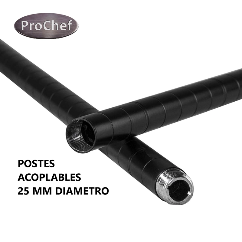 ESTANTE ACERO PINTURA EPÓXICA EN COLOR NEGRO 90X45X180 CM. 480 KG. - 8