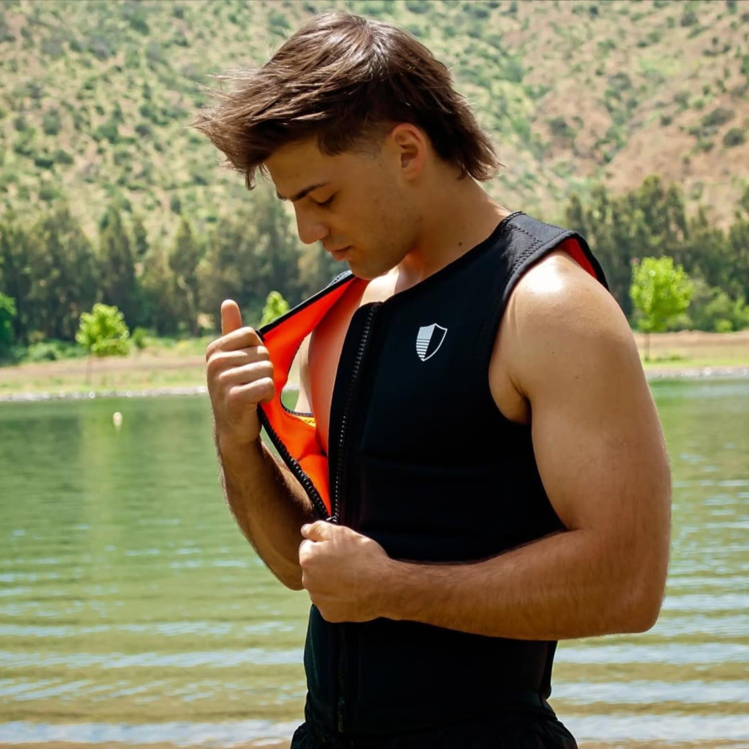 CHALECO DE IMPACTO WAKEARMOR 2025 BLACK-ORANGE MEN'S XL - 2