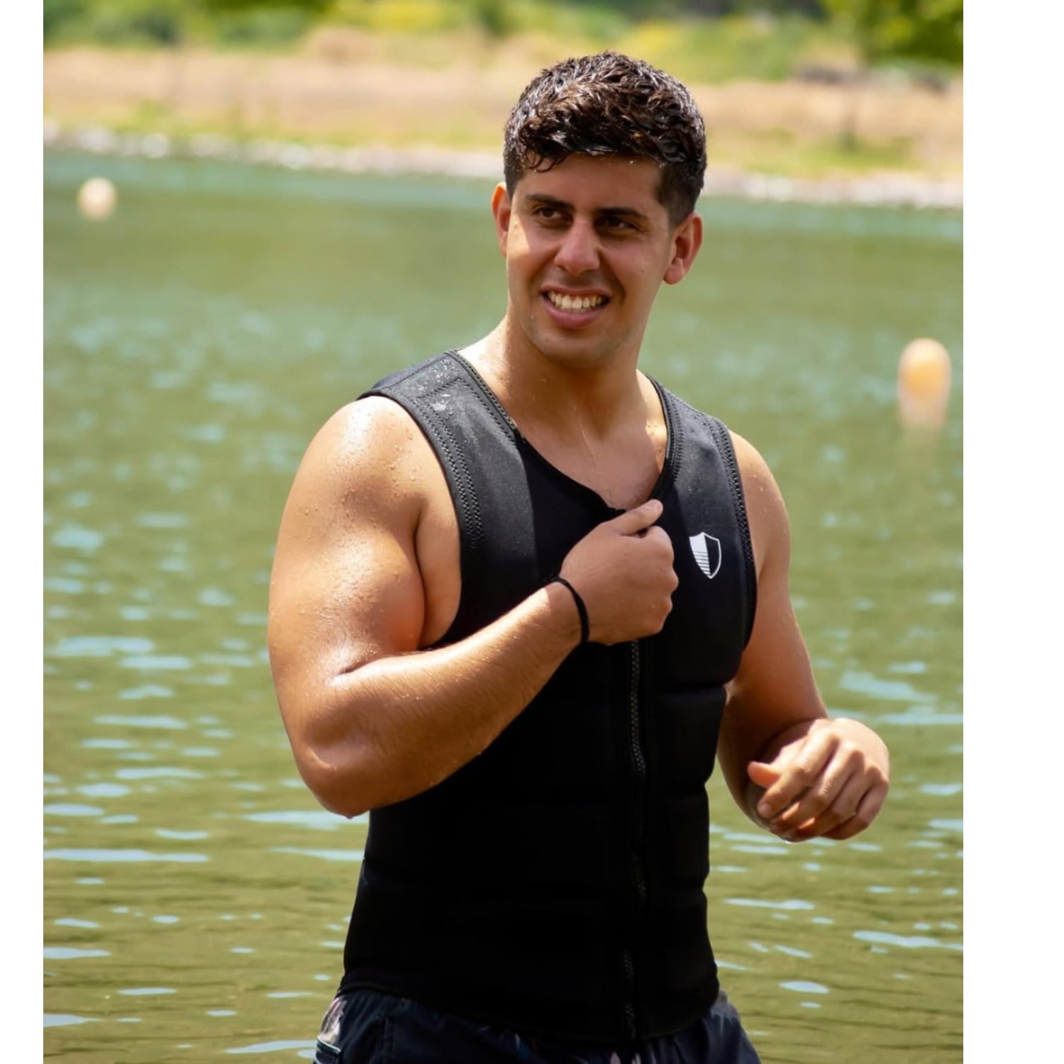 CHALECO DE IMPACTO WAKEARMOR 2025 BLACK-ORANGE MEN'S XL - 3