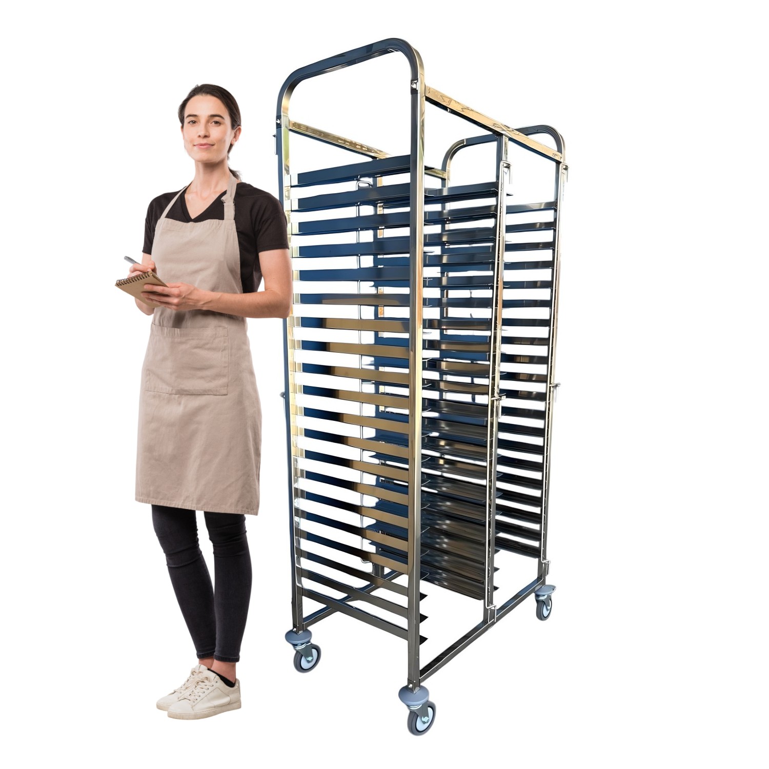 CARRO PROCHEF BANDEJERO ACERO INOX 40 BANDEJAS CASINO 35X45 CM - 2