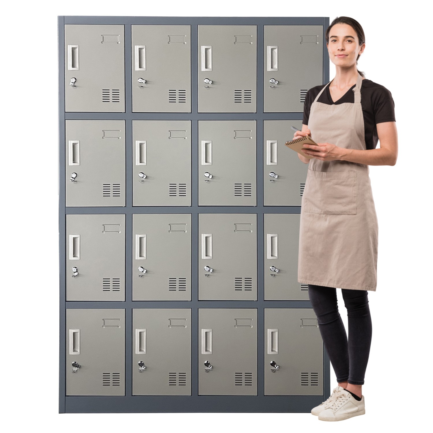 LOCKER CASILLERO METALICO 4 CUERPOS 16 PUERTAS - 2