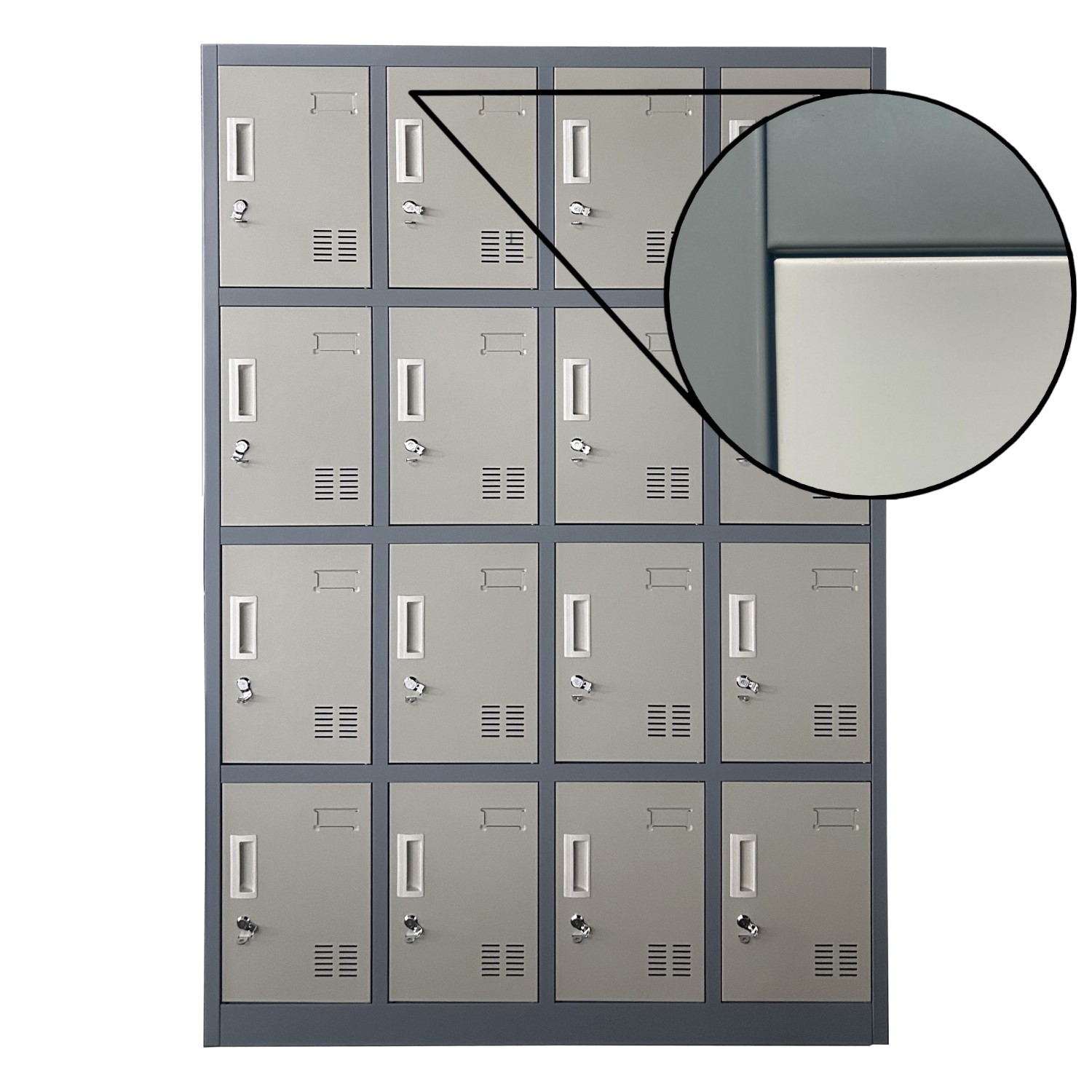 LOCKER CASILLERO METALICO 4 CUERPOS 16 PUERTAS - 8