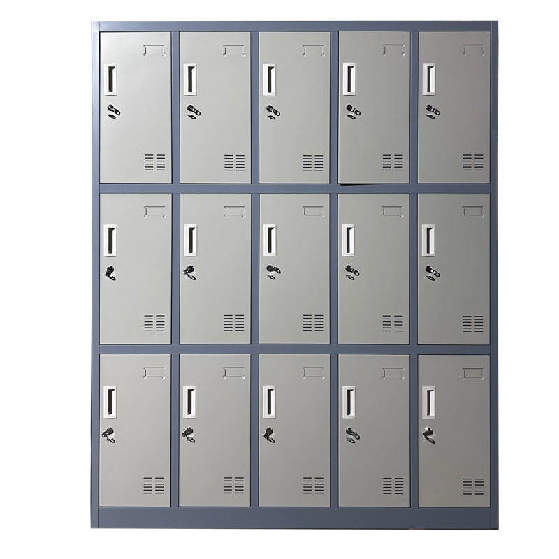 LOCKER CASILLERO METALICO 5 CUERPOS 15 PUERTAS - 1