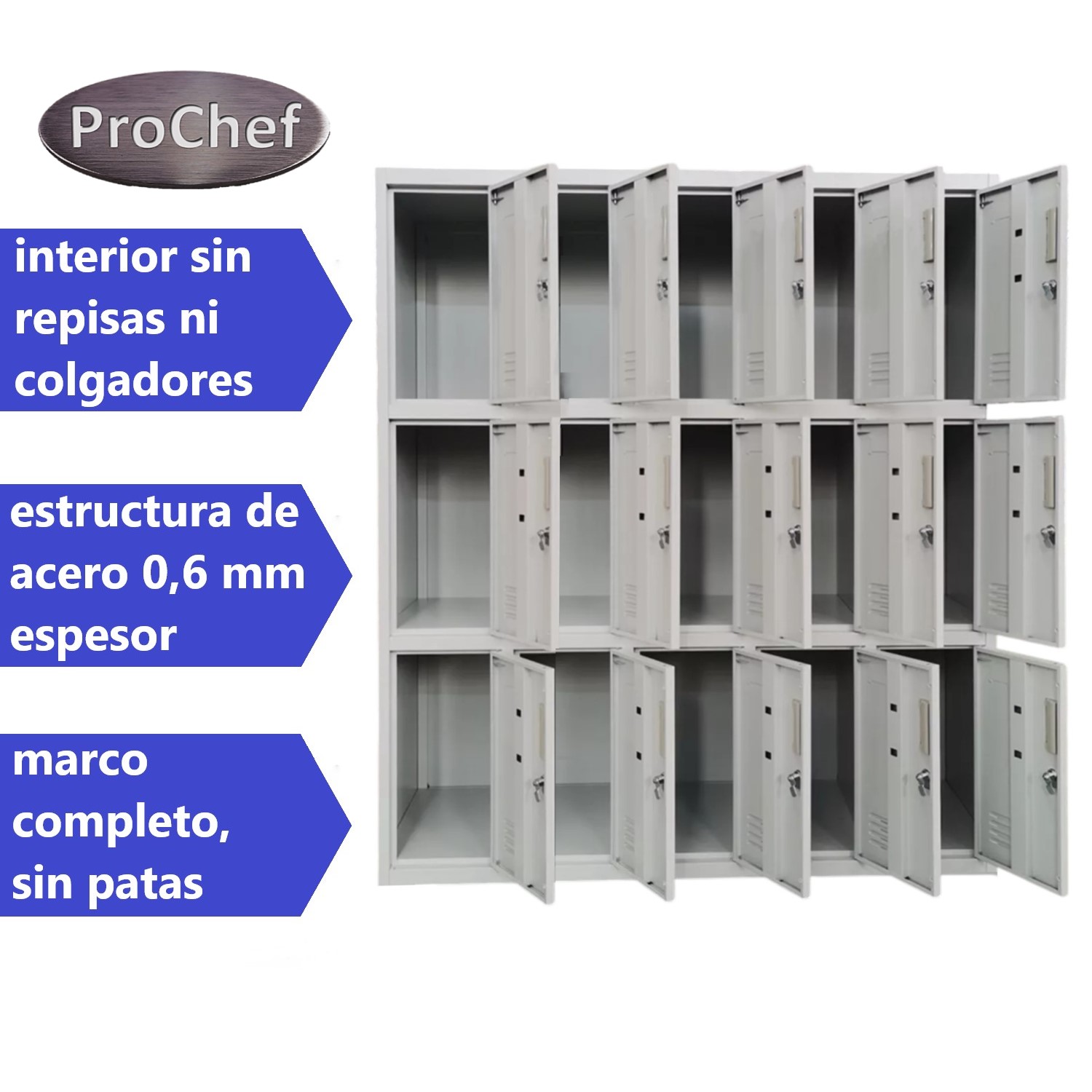 LOCKER CASILLERO METALICO 5 CUERPOS 15 PUERTAS - 4