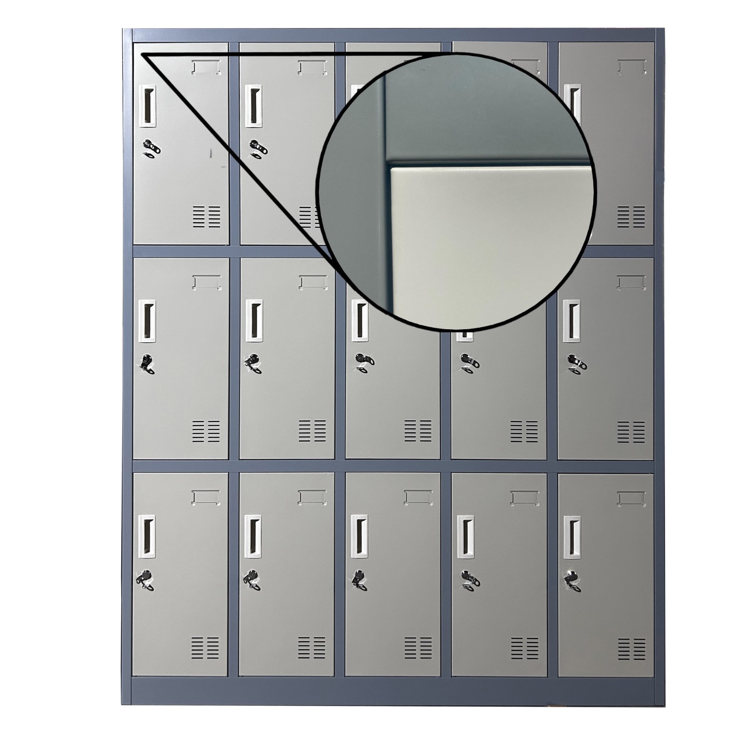 LOCKER CASILLERO METALICO 5 CUERPOS 15 PUERTAS - 5