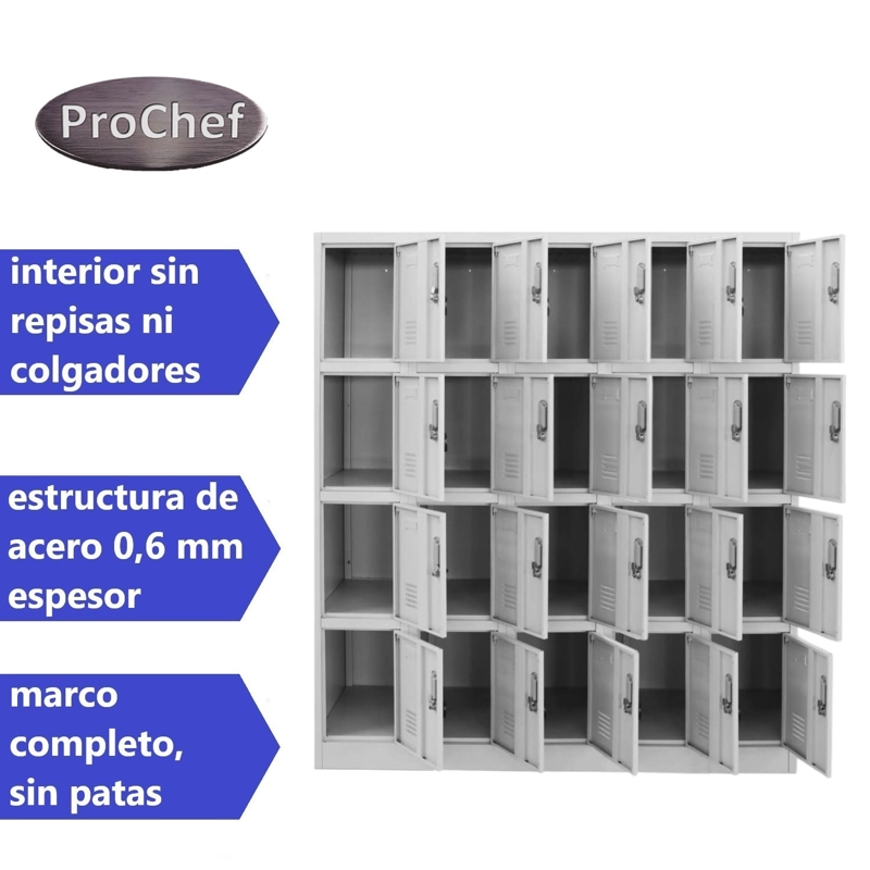 LOCKER CASILLERO METALICO 5 CUERPOS 20 PUERTAS - 4