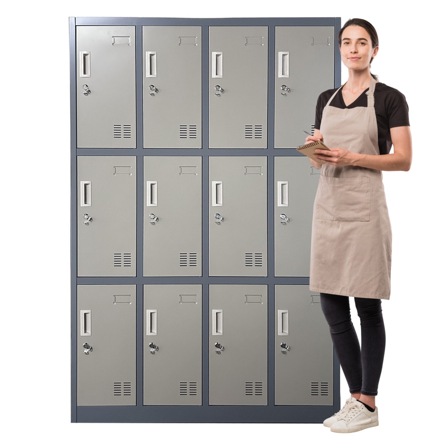 LOCKER CASILLERO METALICO 4 CUERPOS 12 PUERTAS - 2
