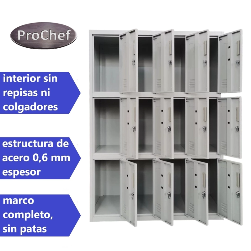 LOCKER CASILLERO METALICO 4 CUERPOS 12 PUERTAS - 4