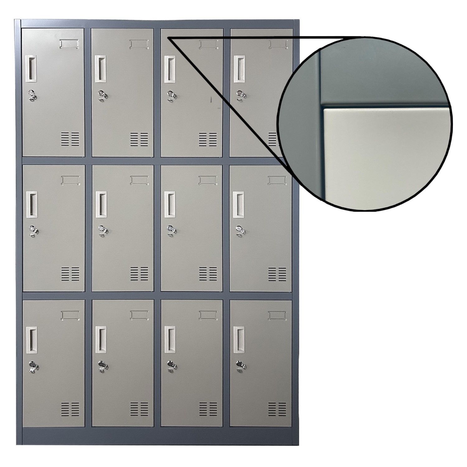 LOCKER CASILLERO METALICO 4 CUERPOS 12 PUERTAS - 5