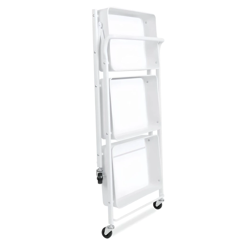 CARRO MULTIUSO PLEGABLE ACERO BLANCO 45X30X88 CM - 3