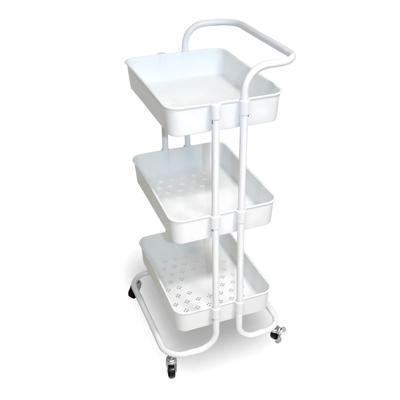 CARRO ORGANIZADOR MULTIUSO BLANCO BANDEJAS PLASTICAS - 1