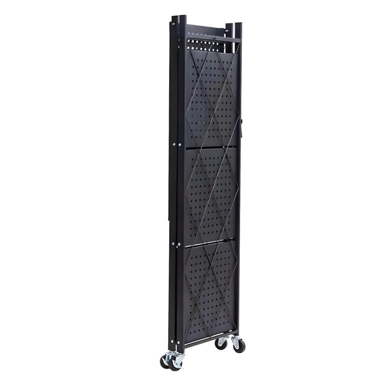 ESTANTE PLEGABLE DE ACERO CON RUEDAS. 4 BANDEJAS - 5