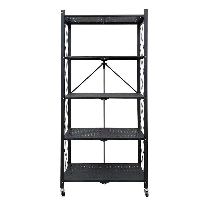 ESTANTE PLEGABLE DE ACERO CON RUEDAS. 5 BANDEJAS - 9