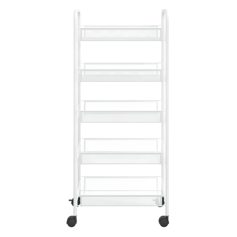 CARRO ORGANIZADOR MULTIUSO ACERO BLANCO 5 BANDEJAS REMOVIBLES - 7