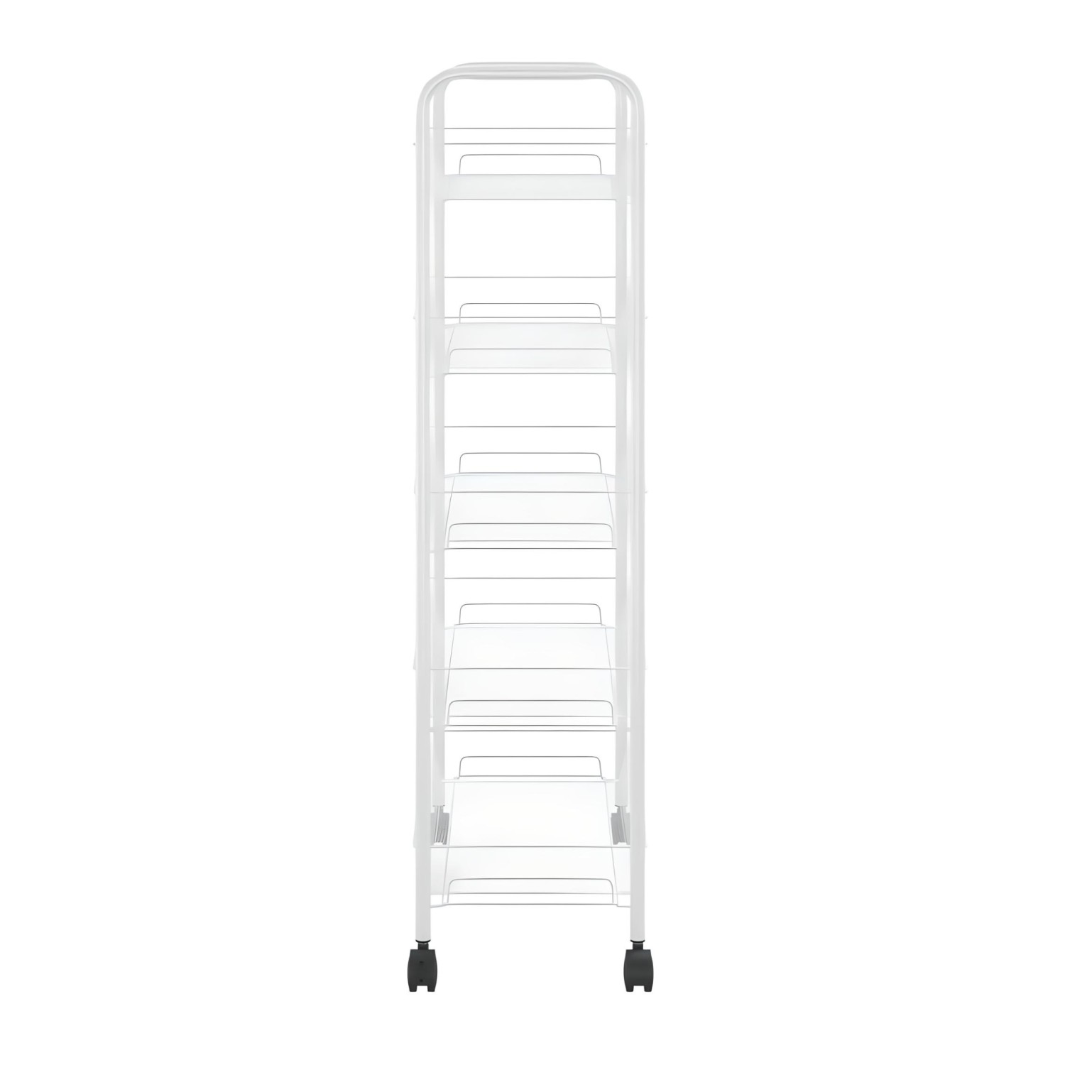 CARRO ORGANIZADOR MULTIUSO ACERO BLANCO 5 BANDEJAS REMOVIBLES - 8