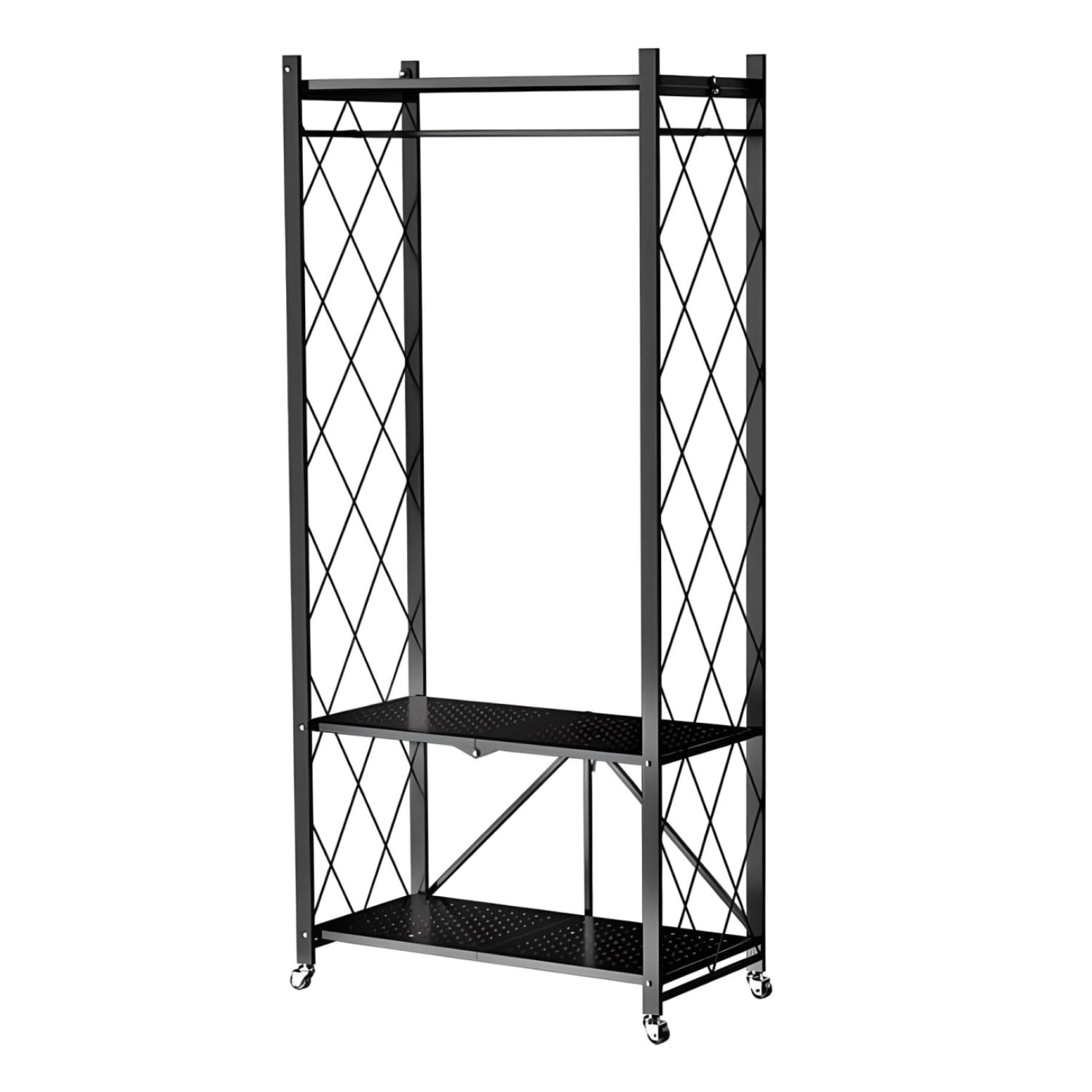 CLOSET ABIERTO PLEGABLE DE ACERO 158X71X32 CM. - 1