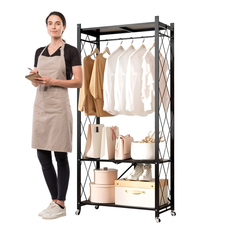 CLOSET ABIERTO PLEGABLE DE ACERO 158X71X32 CM. - 2