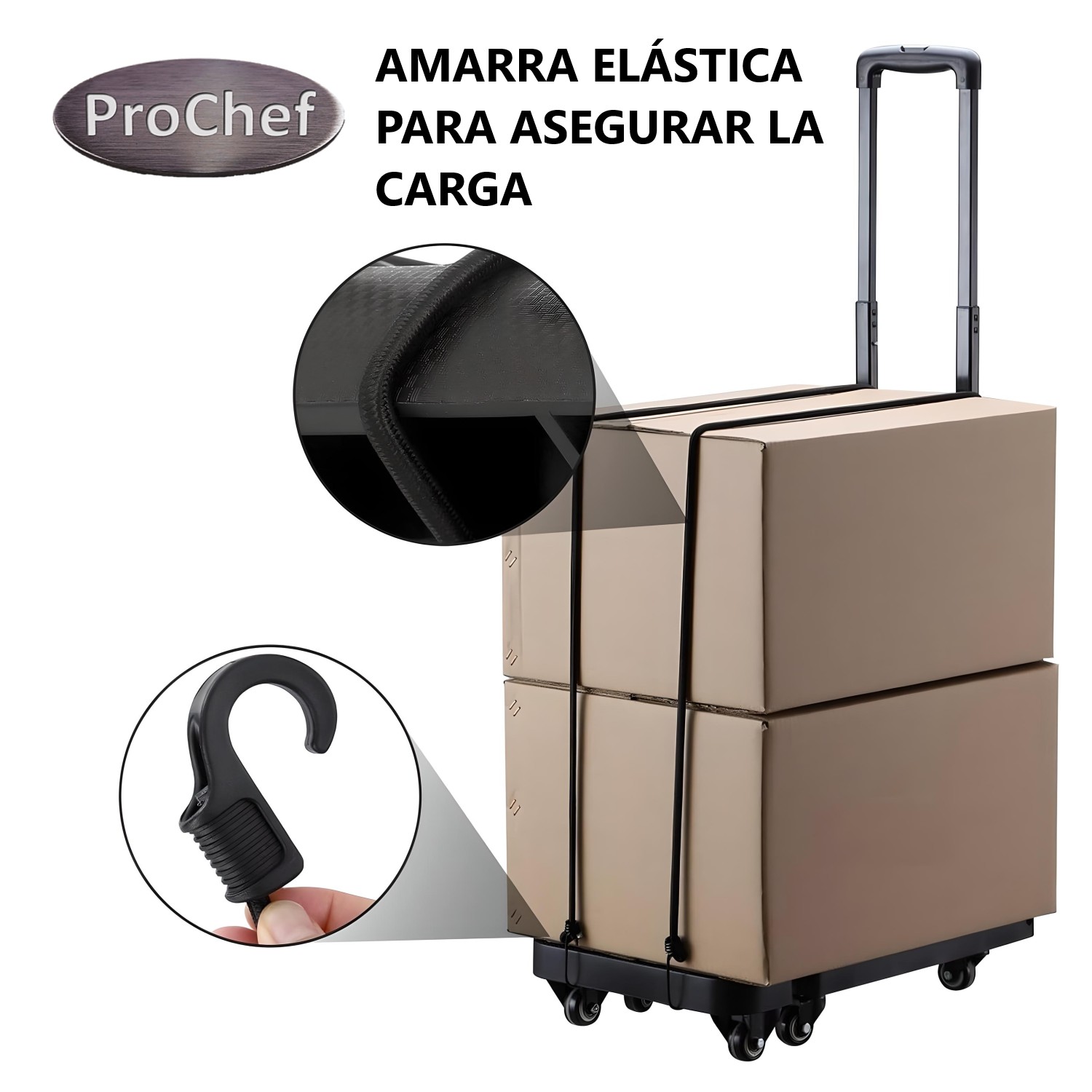 CARRO TRANSPORTADOR PLEGABLE 30X57 CM. CAPACIDAD 200K - 6