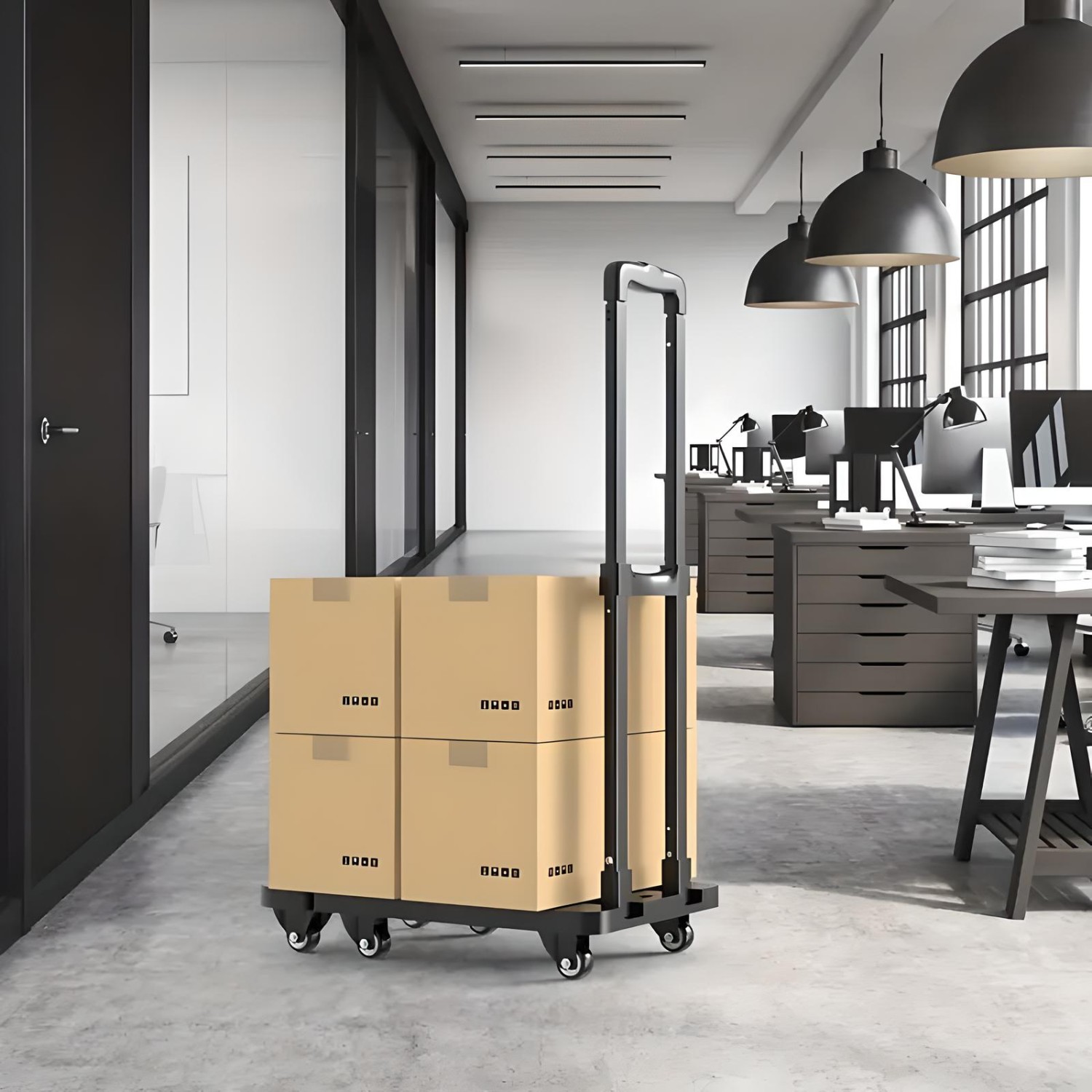 CARRO TRANSPORTADOR PLEGABLE 30X57 CM. CAPACIDAD 200K - 7
