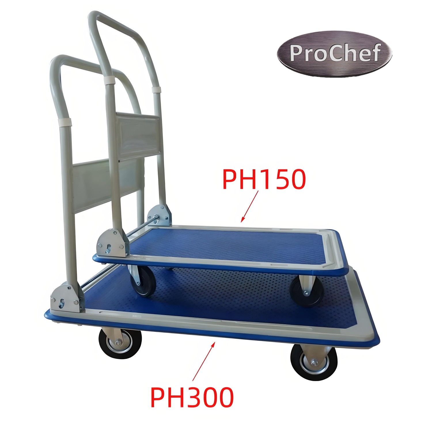 CARRO TRANSPORTADOR PLEGABLE DE ACERO 91X61 CM. 300 KG. - 3