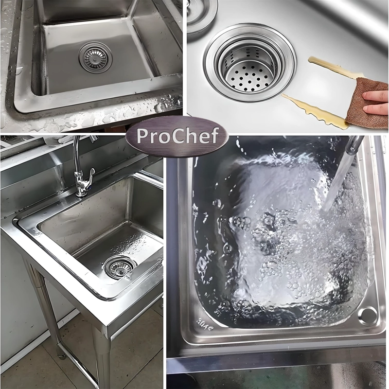 LAVAFONDOS DOBLE ACERO INOX. 120X60X90 CM. CON GRIFERIA - 7