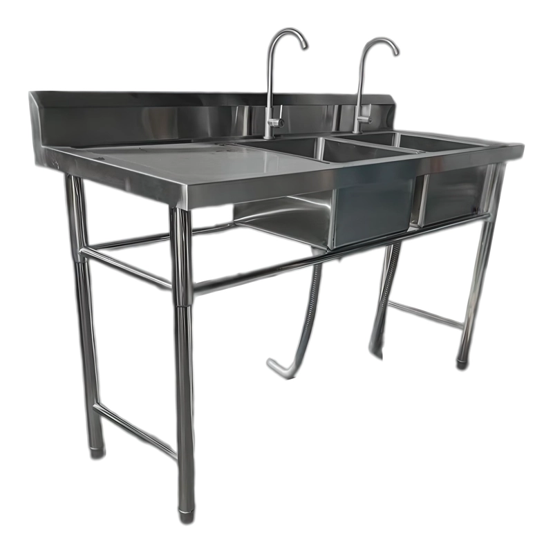 LAVAFONDOS DOBLE ACERO INOX. 150X60X90 CM. SECADOR IZQUIERDO - 3
