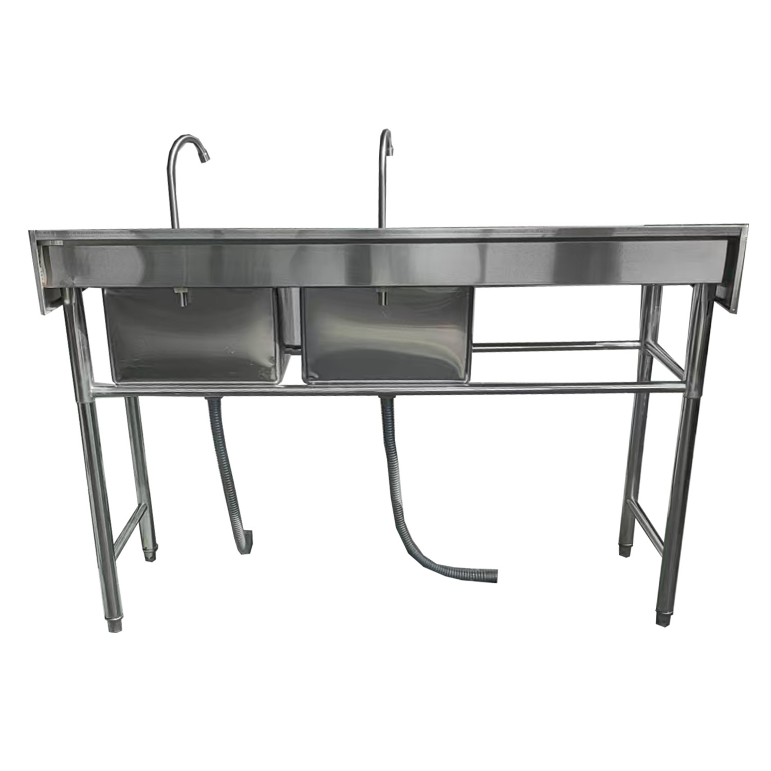 LAVAFONDOS DOBLE ACERO INOX. 150X60X90 CM. SECADOR IZQUIERDO - 7