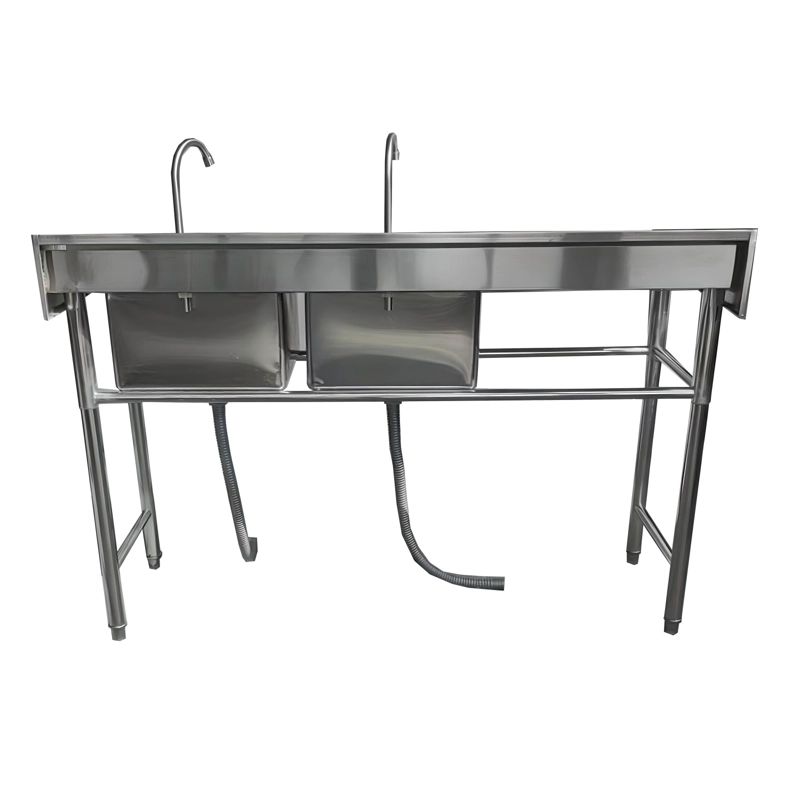 LAVAFONDOS DOBLE ACERO INOX. 180X60X90 CM. SECADOR IZQUIERDO - 7