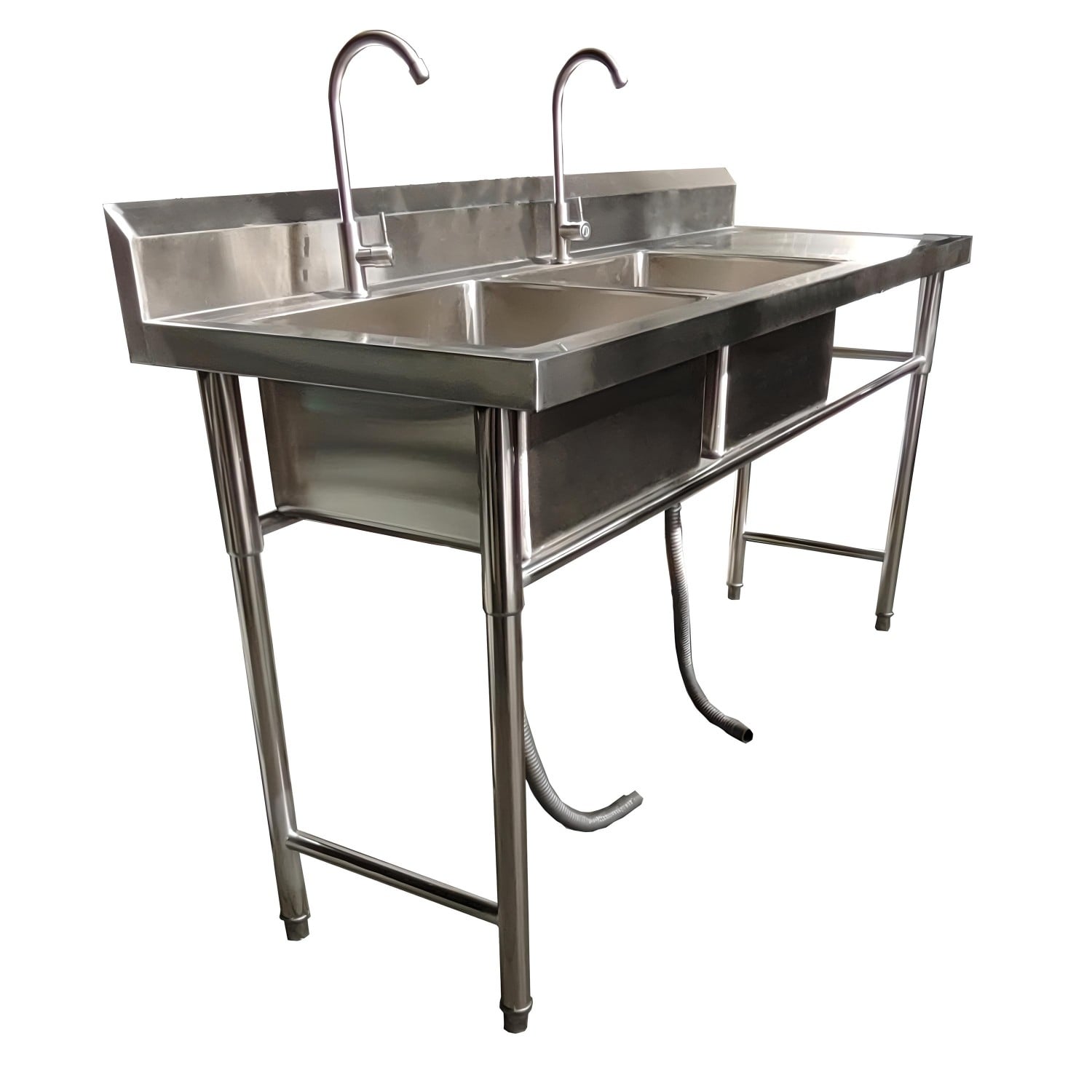 LAVAFONDOS DOBLE ACERO INOX. 175X60X90 CM. SECADOR DERECHO - 3