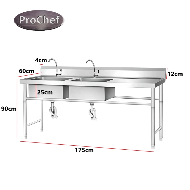 LAVAFONDOS DOBLE ACERO INOX. 175X60X90 CM. SECADOR DERECHO - 4