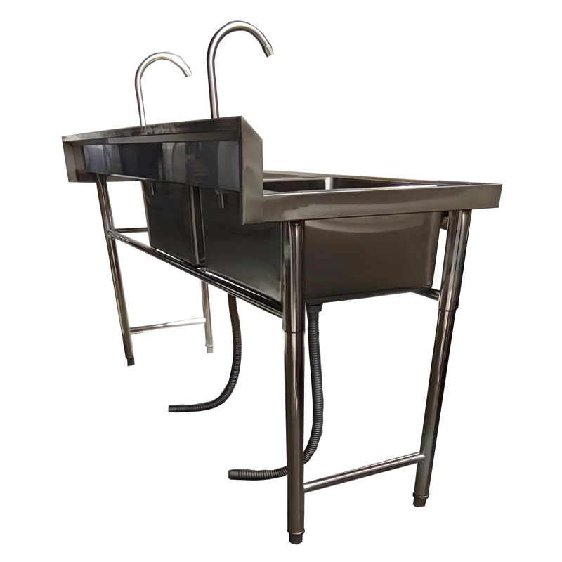 LAVAFONDOS DOBLE ACERO INOX. 175X60X90 CM. SECADOR DERECHO - 6