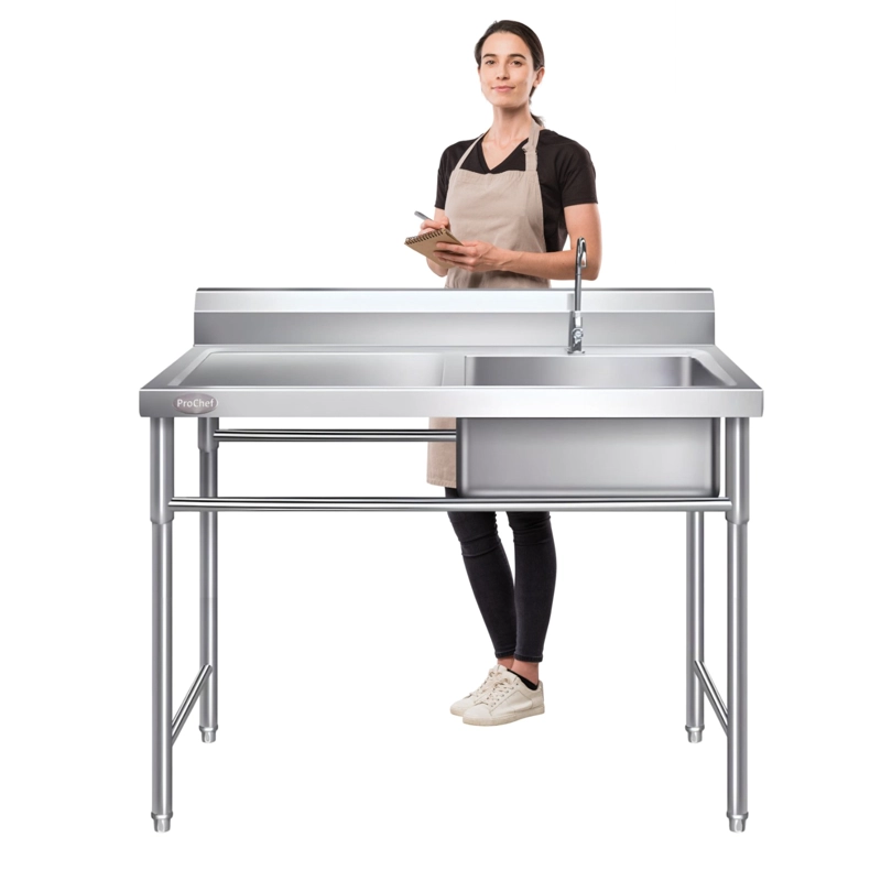 LAVAFONDOS ACERO INOX. 100X60X90 CM. SECADOR IZQUIERDO - 2