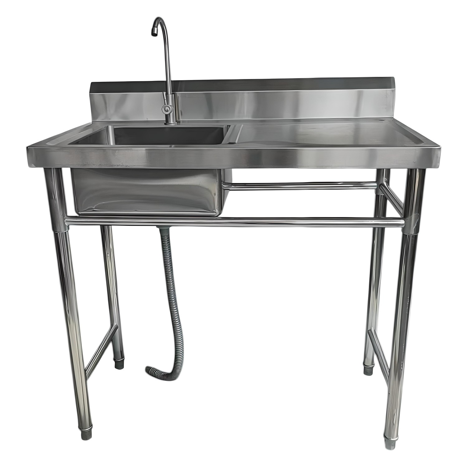 LAVAFONDOS ACERO INOX. 100X60X90 CM. SECADOR DERECHO - 1
