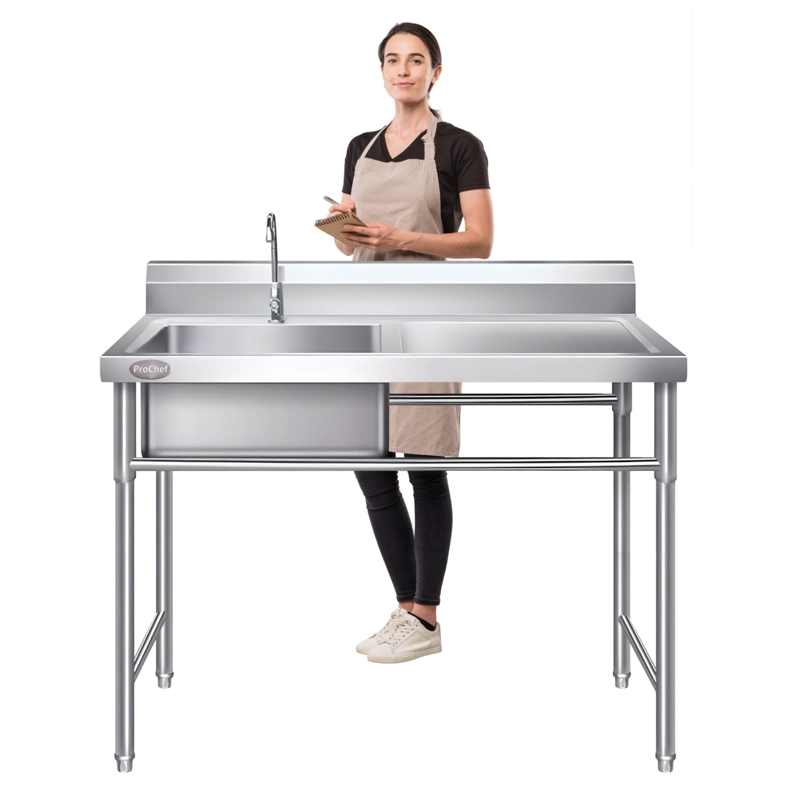 LAVAFONDOS ACERO INOX. 100X60X90 CM. SECADOR DERECHO - 2
