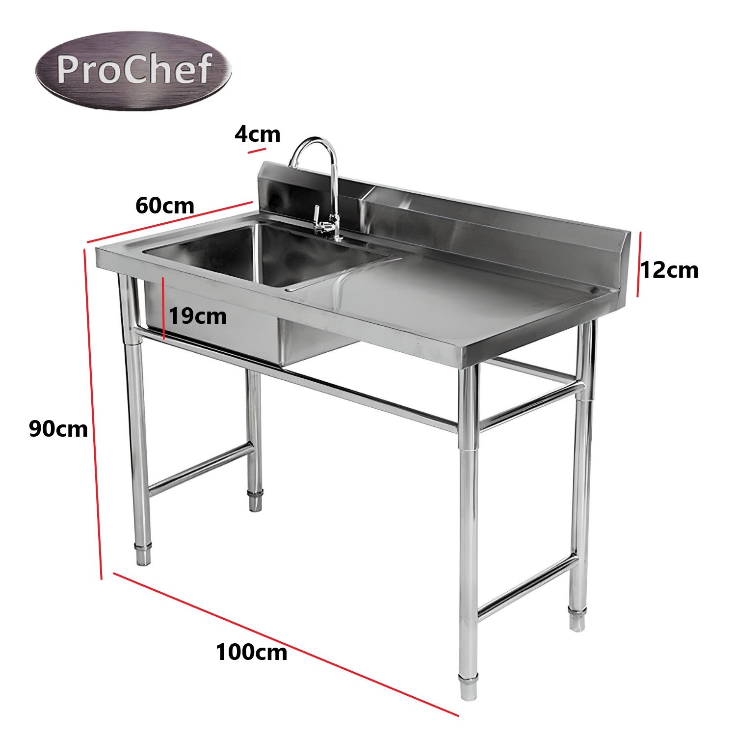 LAVAFONDOS ACERO INOX. 100X60X90 CM. SECADOR DERECHO - 4