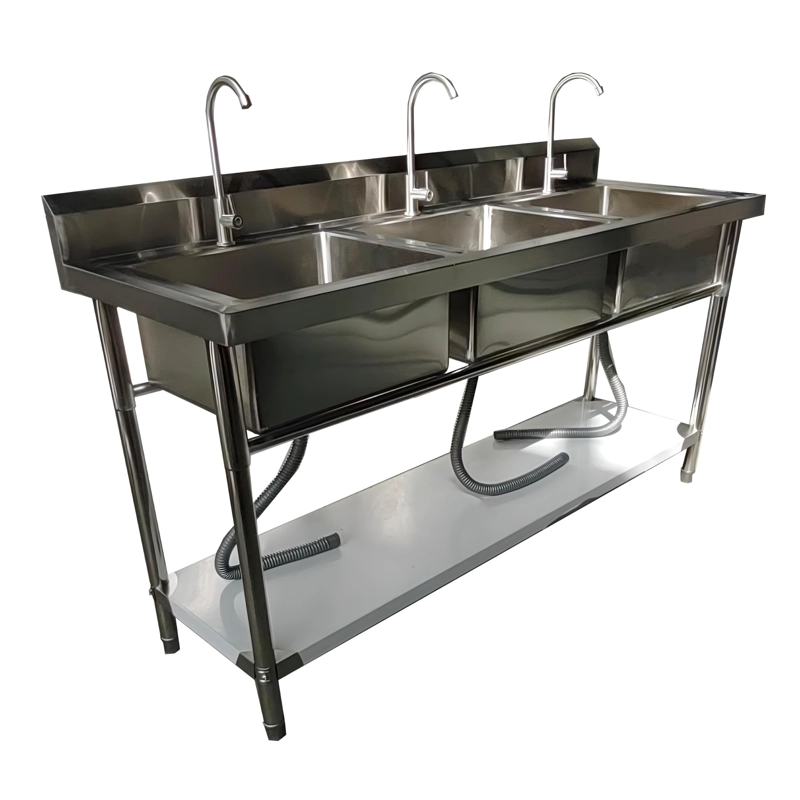 LAVAFONDOS TRIPLE ACERO INOX. 180X60X90 CM. - 1