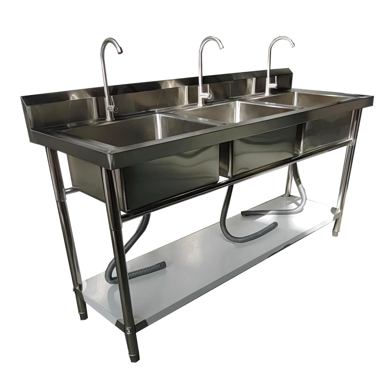 LAVAFONDOS TRIPLE ACERO INOX. 150X60X90 CM. - 3