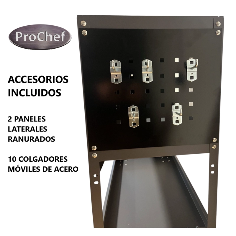 CARRO DE ACERO PARA HERRAMIENTAS CON ACCESORIOS - 4