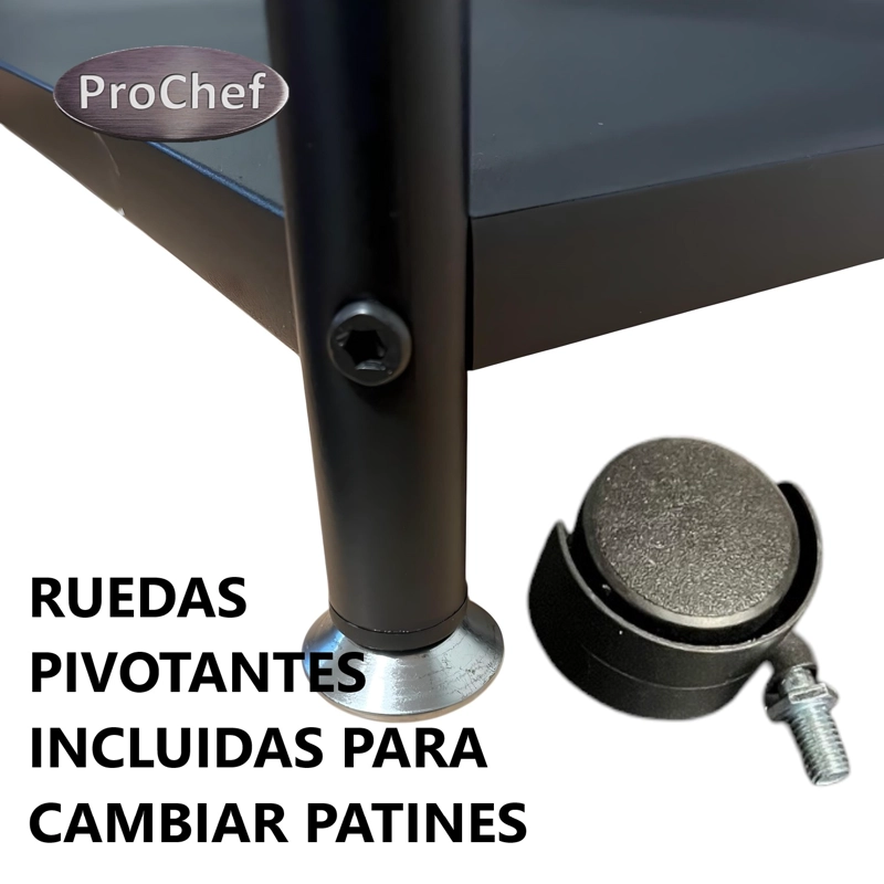 ESTANTE DECO 4 BANDEJAS ACERO 60X40X132 CM - 4