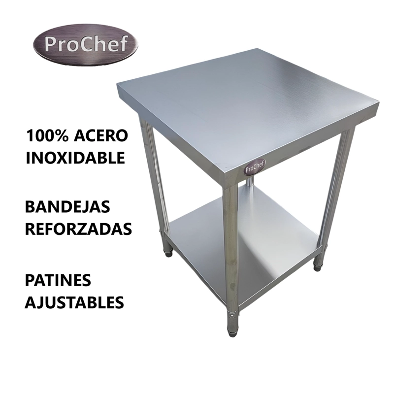 MESON CENTRO 100% INOXIDABLE 60X60X85 CM - 3