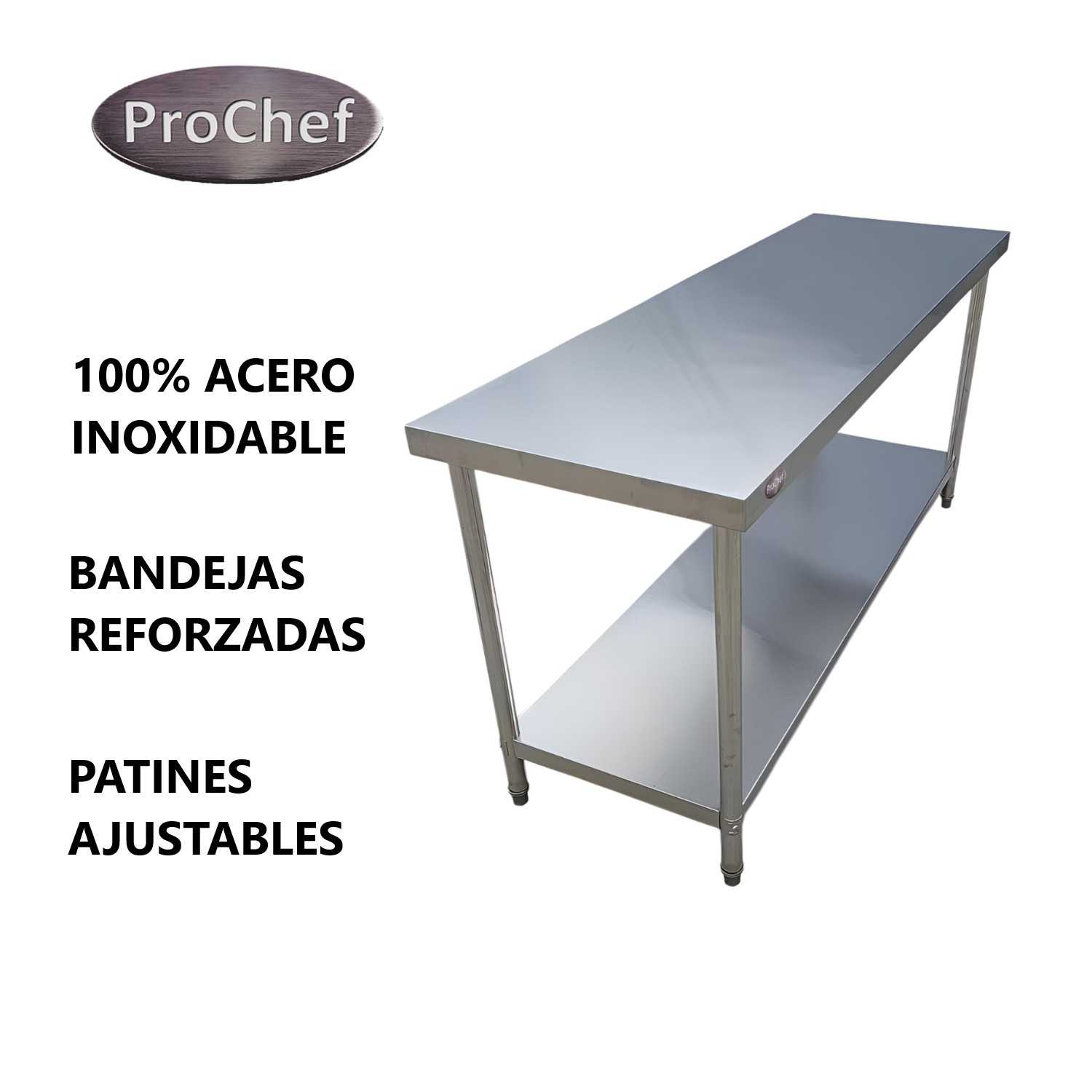MESON CENTRO 100% INOXIDABLE 150X60X85 CM - 4