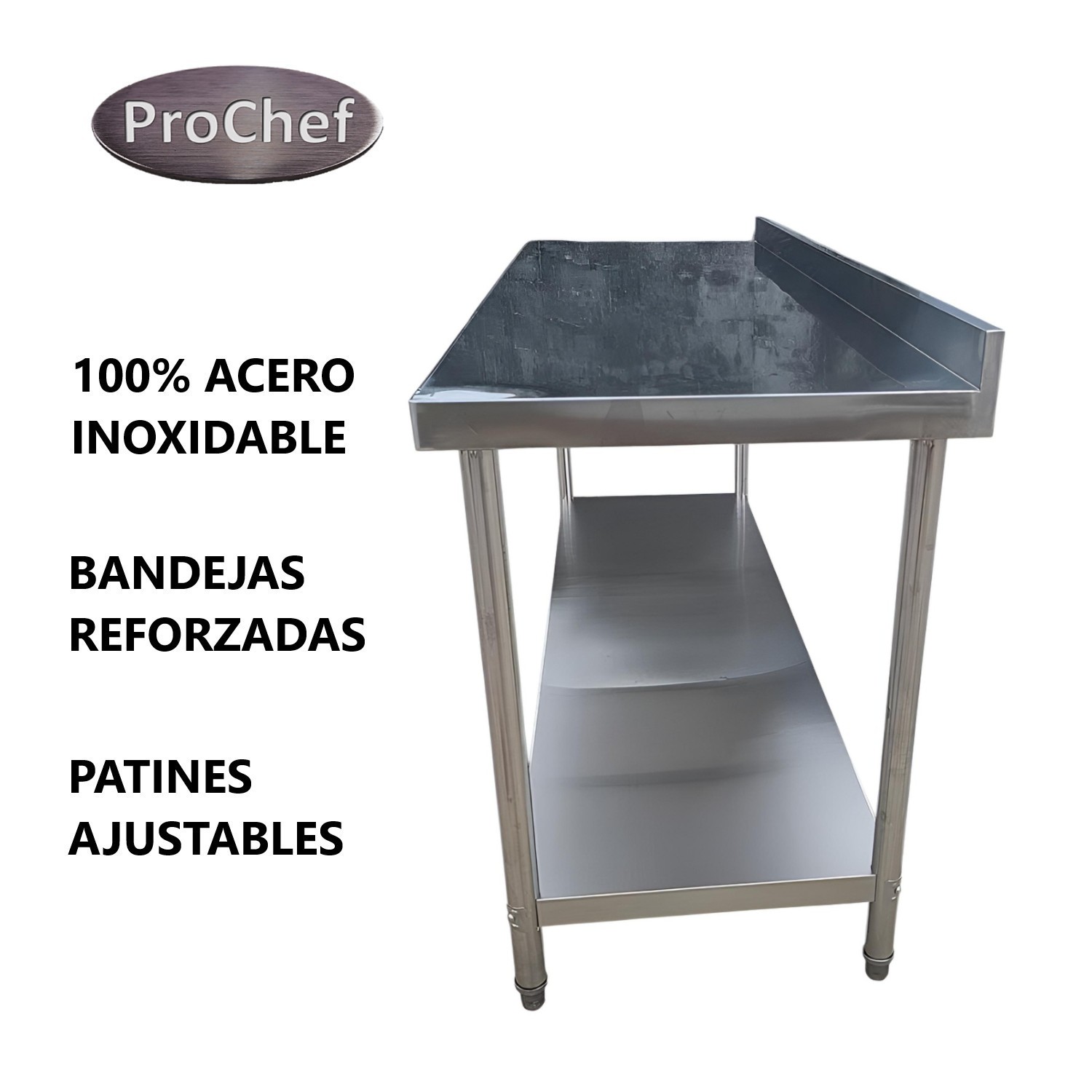 MESON MURO 100% INOXIDABLE 180X60X85(+6) CM - 3