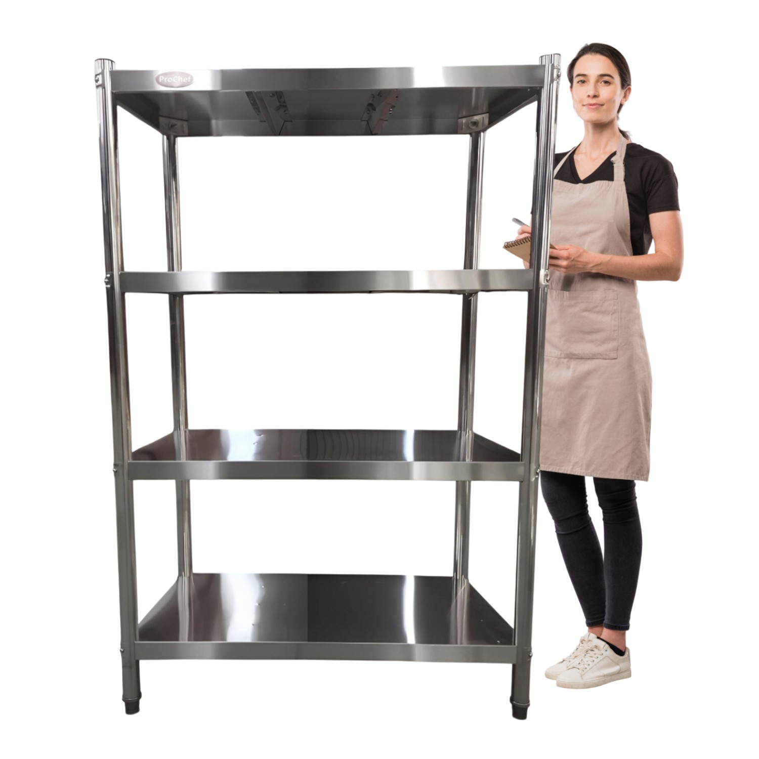 ESTANTE 4 BANDEJAS LISAS. 90X50X155 CM. ACERO INOX - 2
